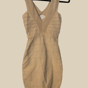 Arden B cream Bandage cocktail dress